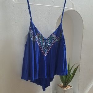 Sold Embroidered Crop Top